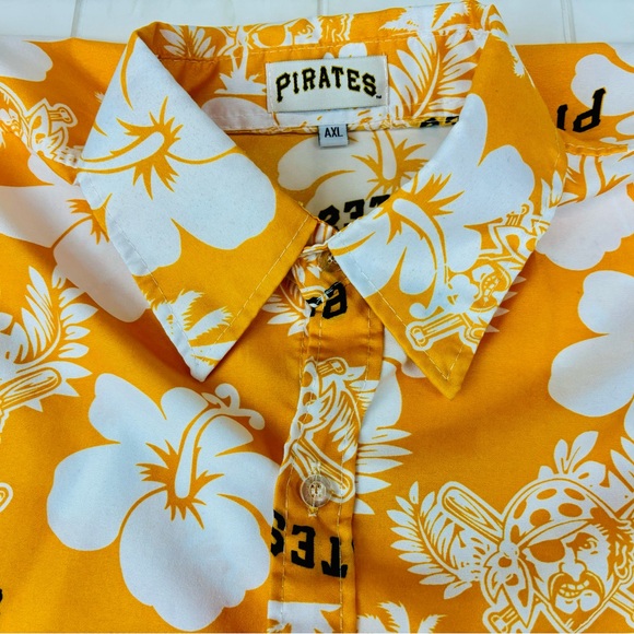 ⚾️ Pittsburgh Pirates Hawaiian Shirt Short Sleeve Button Down XL - Picture 3 of 5